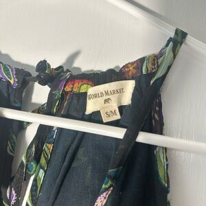 World Market Black Floral Dress